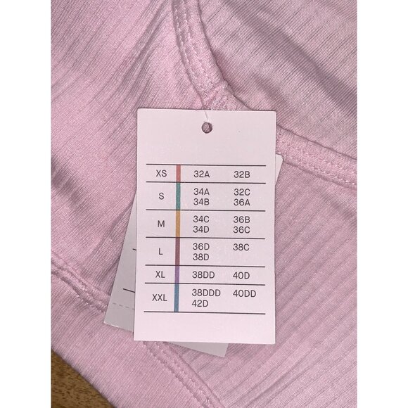 Auden Womens Pink Ribbed Scoop Neck Bralette Seamless Stretch Sports Bra Size XS - Picture 8 of 11